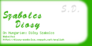 szabolcs diosy business card