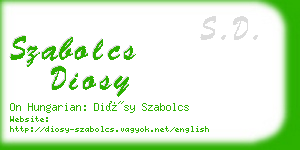szabolcs diosy business card